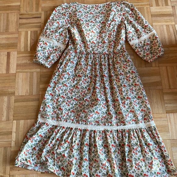 NWOT-Meadows cottage core floral maxi dress with lace - Picture 5 of 5